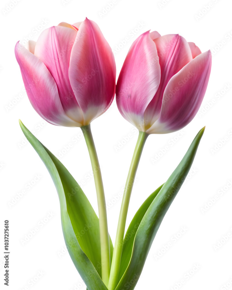 pink tulips isolated on a transparent background. pink tulips isolated on a transparent background.