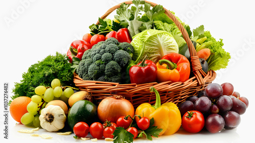 fruits and vegetables in basket