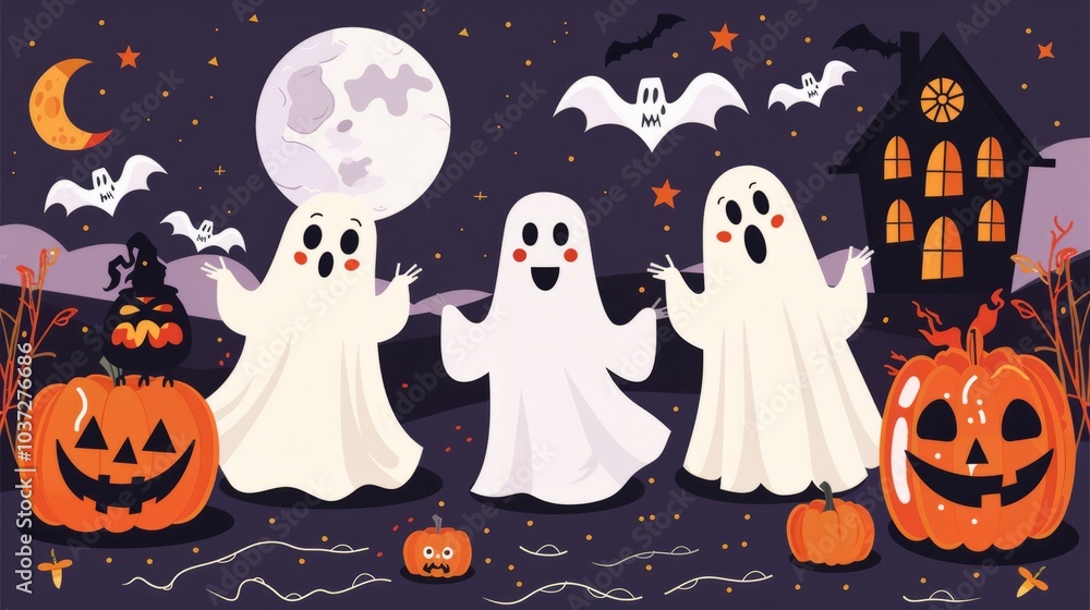 Halloween is a night festival, design can emphasize darkness and mystery, and design around the full moon can also express the feeling of dark Halloween. Halloween is a night festival, design can emphasize darkness and mystery, and design around the full moon can also express the feeling of dark Halloween.