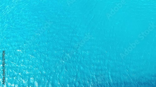 Magically blue water in the sea lagoon