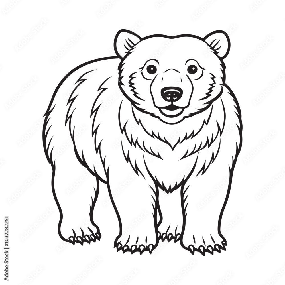 Silhouette vector style Polar Bear with white background Silhouette vector style Polar Bear with white background
