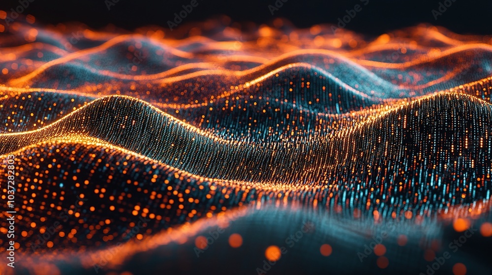Colorful Waves of Light Abstract Illustration Colorful Waves of Light Abstract Illustration
