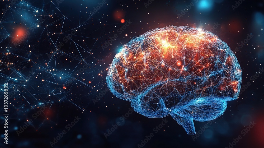 Futuristic Concept of a Connected Human Brain Futuristic Concept of a Connected Human Brain