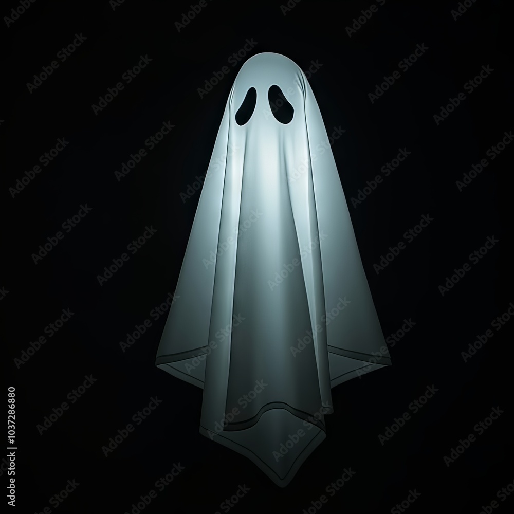 Generative, AI, ghostly figure with glowing eyes on a dark background, invoking mystery and Halloween themes. Generative, AI, ghostly figure with glowing eyes on a dark background, invoking mystery and Halloween themes.