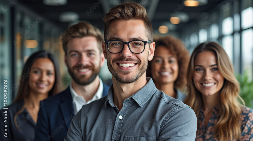 Diverse Group of Business Professionals in Modern Office Setting - Teamwork, Collaboration, and Leadership in Corporate Environment Diverse Group of Business Professionals in Modern Office Setting - Teamwork, Collaboration, and Leadership in Corporate Environment