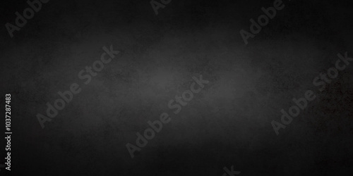 Dark Black background texture, old vintage charcoal black backdrop paper with watercolor. Abstract background with black wall surface, black stucco texture. Black gray satin dark texture luxurious.