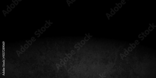 Dark Black background texture, old vintage charcoal black backdrop paper with watercolor. Abstract background with black wall surface, black stucco texture. Black gray satin dark texture luxurious.