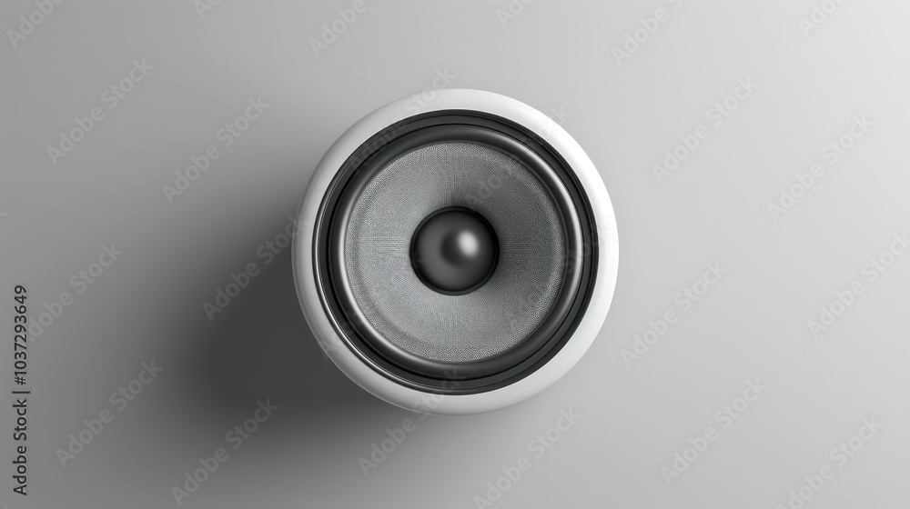 White Speaker on a Grey Background White Speaker on a Grey Background