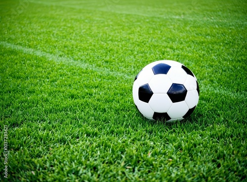 Soccer ball on grass field