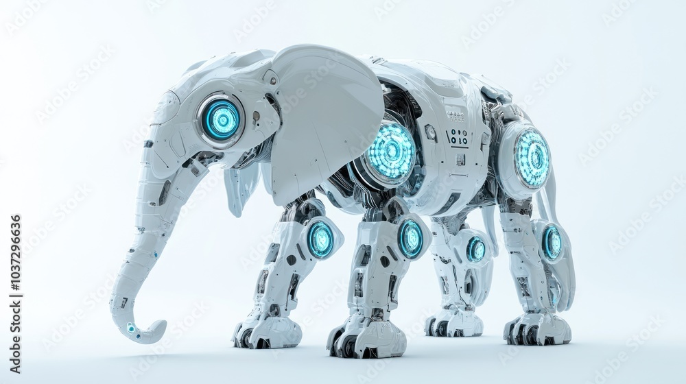 Animal robot technology showcasing advanced AI and bio-inspired designs, isolated on a white background. Animal robot technology showcasing advanced AI and bio-inspired designs, isolated on a white background.