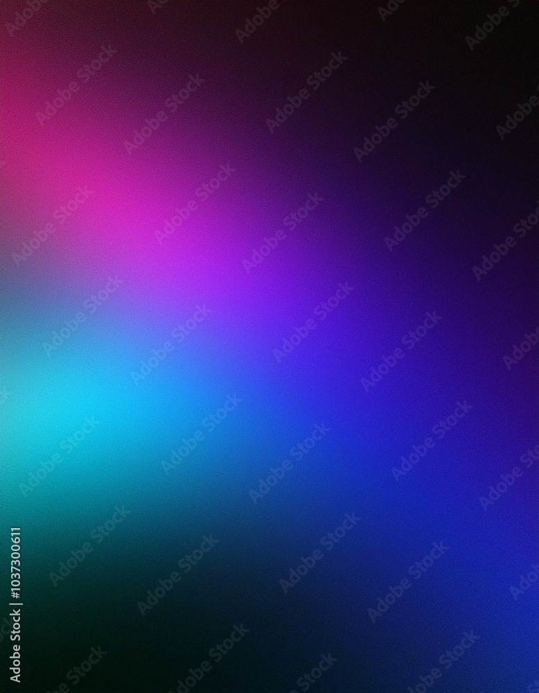 Obraz premium A smooth color gradient transitions from pink to teal, then deep blue. The background is solid, no transparency. The image evokes a calming, serene atmosphere.