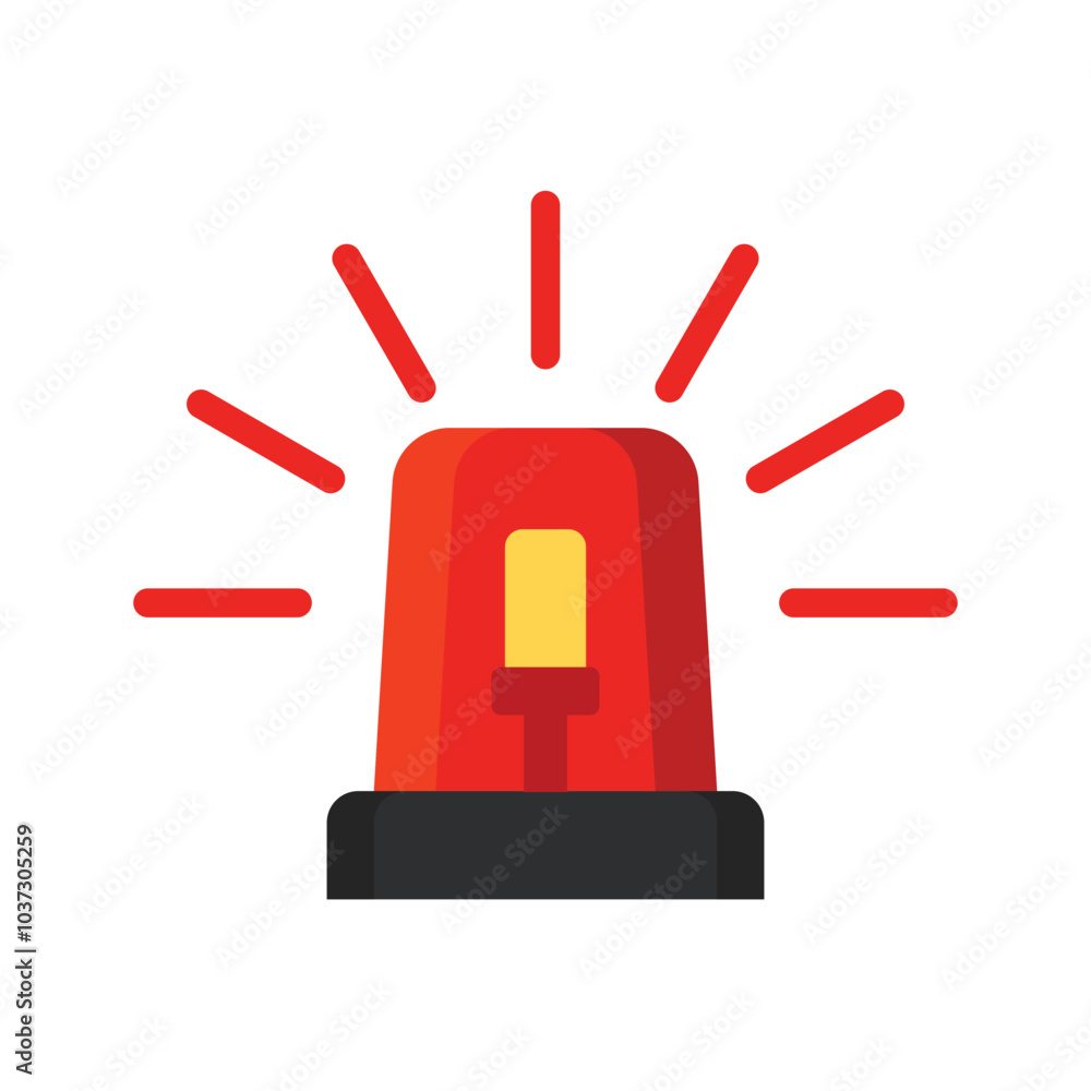 Emergency siren flat vector symbol and clip art design Emergency siren flat vector symbol and clip art design