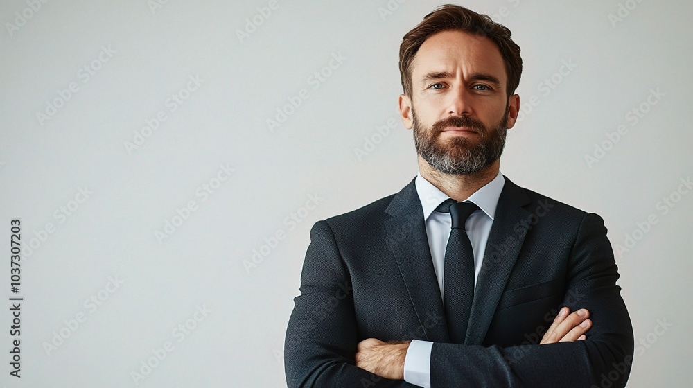 Confident Businessman in Formal Attire Confident Businessman in Formal Attire