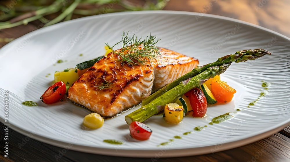 Elegant Roasted Salmon with Vegetables Elegant Roasted Salmon with Vegetables