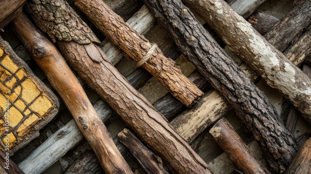 A set of rustic twig frames with visible bark and natural textures, arranged in a rustic display. A set of rustic twig frames with visible bark and natural textures, arranged in a rustic display.