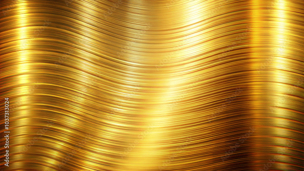 Abstract gold metallic texture with wavy pattern. Abstract gold metallic texture with wavy pattern.