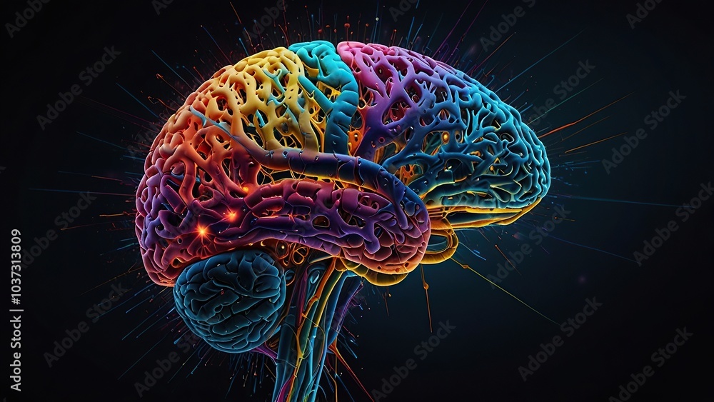 Free Photo Digital AI chip integral into abstract technology brain ai on dark blue background Free Photo Digital AI chip integral into abstract technology brain ai on dark blue background