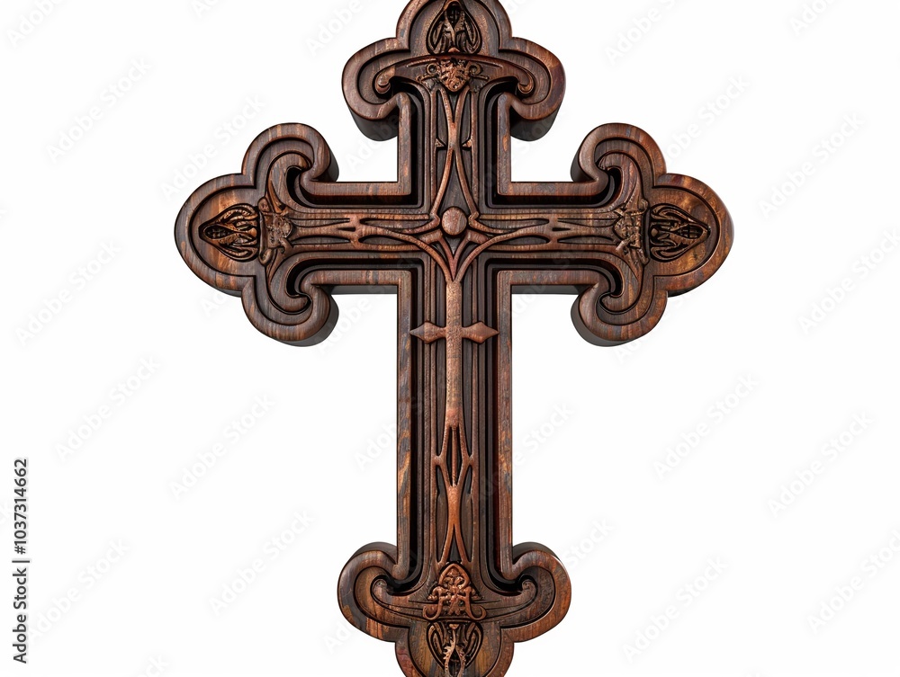 A 3D altar cross clipart Christian symbol A 3D altar cross clipart Christian symbol