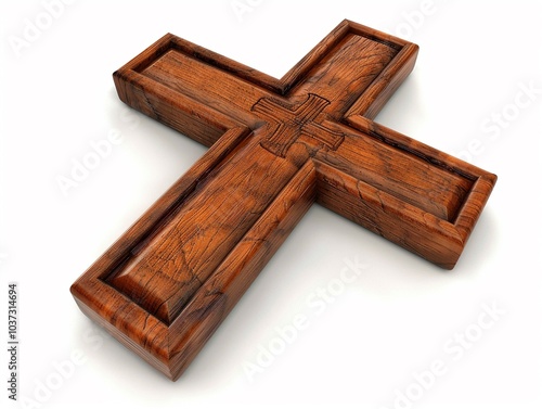 Fototapete A 3D altar cross clipart Christian symbol