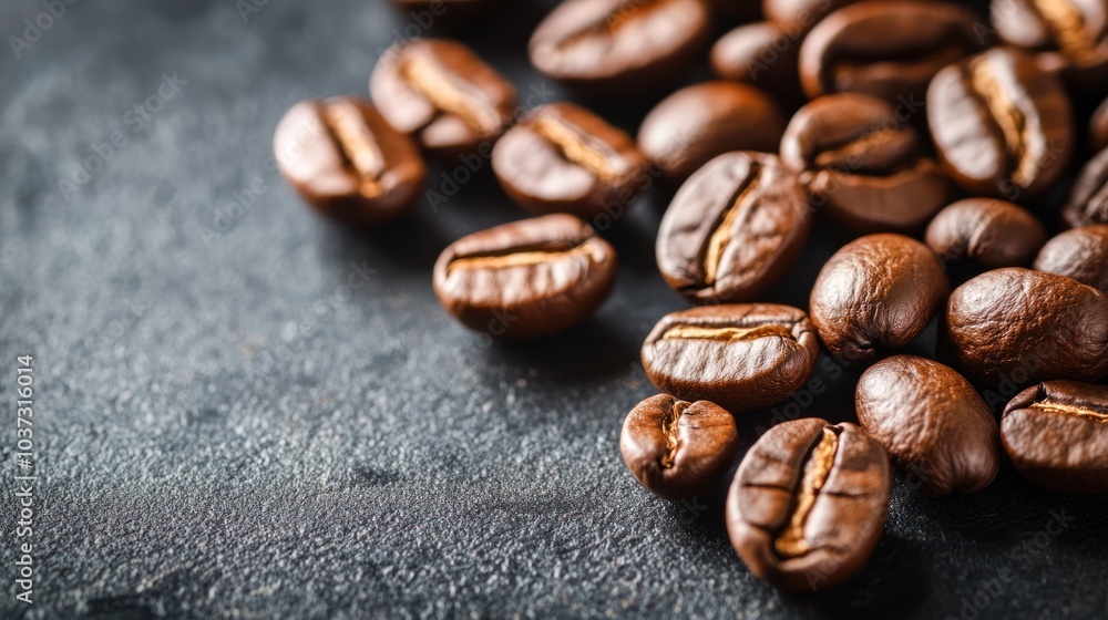 A close-up of roasted coffee beans on a dark surface, highlighting their rich texture. A close-up of roasted coffee beans on a dark surface, highlighting their rich texture.