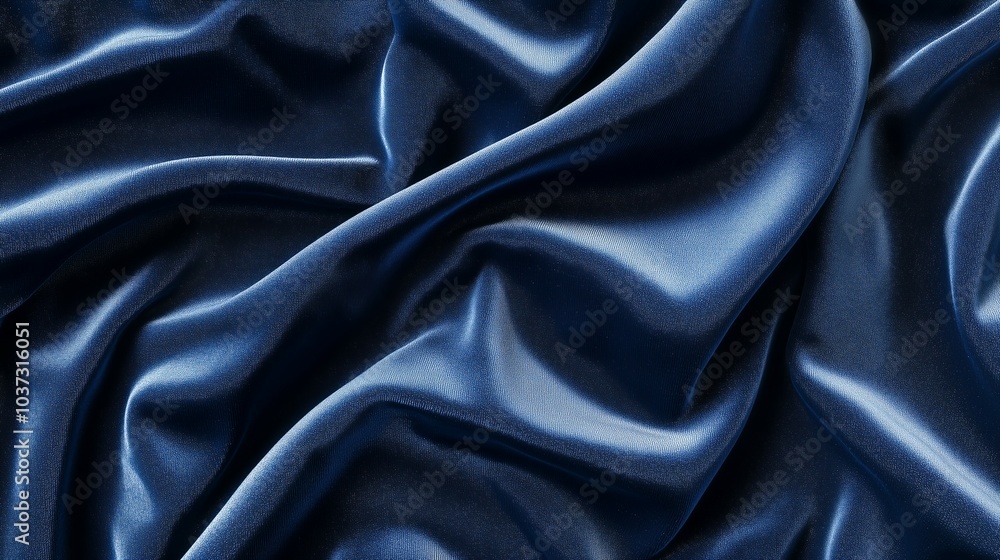 Obraz premium Un tessuto in blu viola dai toni intensi e avvolgenti, con pieghe morbide che creano un senso di lusso e opulenza, perfetto per design raffinati.