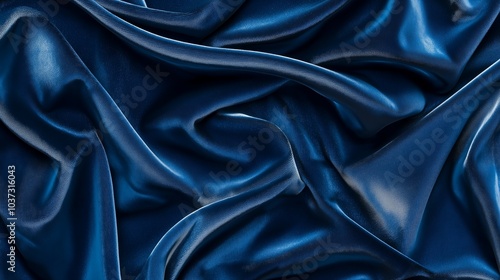 Wallpaper Mural Un tessuto in blu viola dai toni intensi e avvolgenti, con pieghe morbide che creano un senso di lusso e opulenza, perfetto per design raffinati. Torontodigital.ca