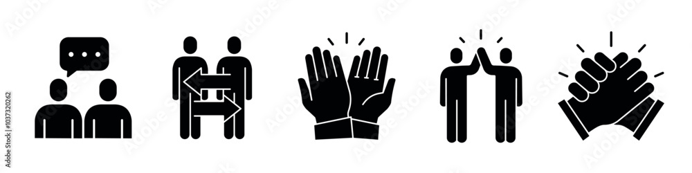 Obraz premium Team icon. Teamwork icon set.