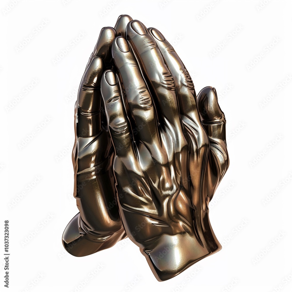 A 3D praying hands clipart Christian gesture A 3D praying hands clipart Christian gesture