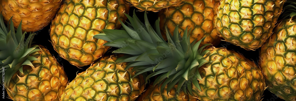 pineapples background, AI generated pineapples background, AI generated