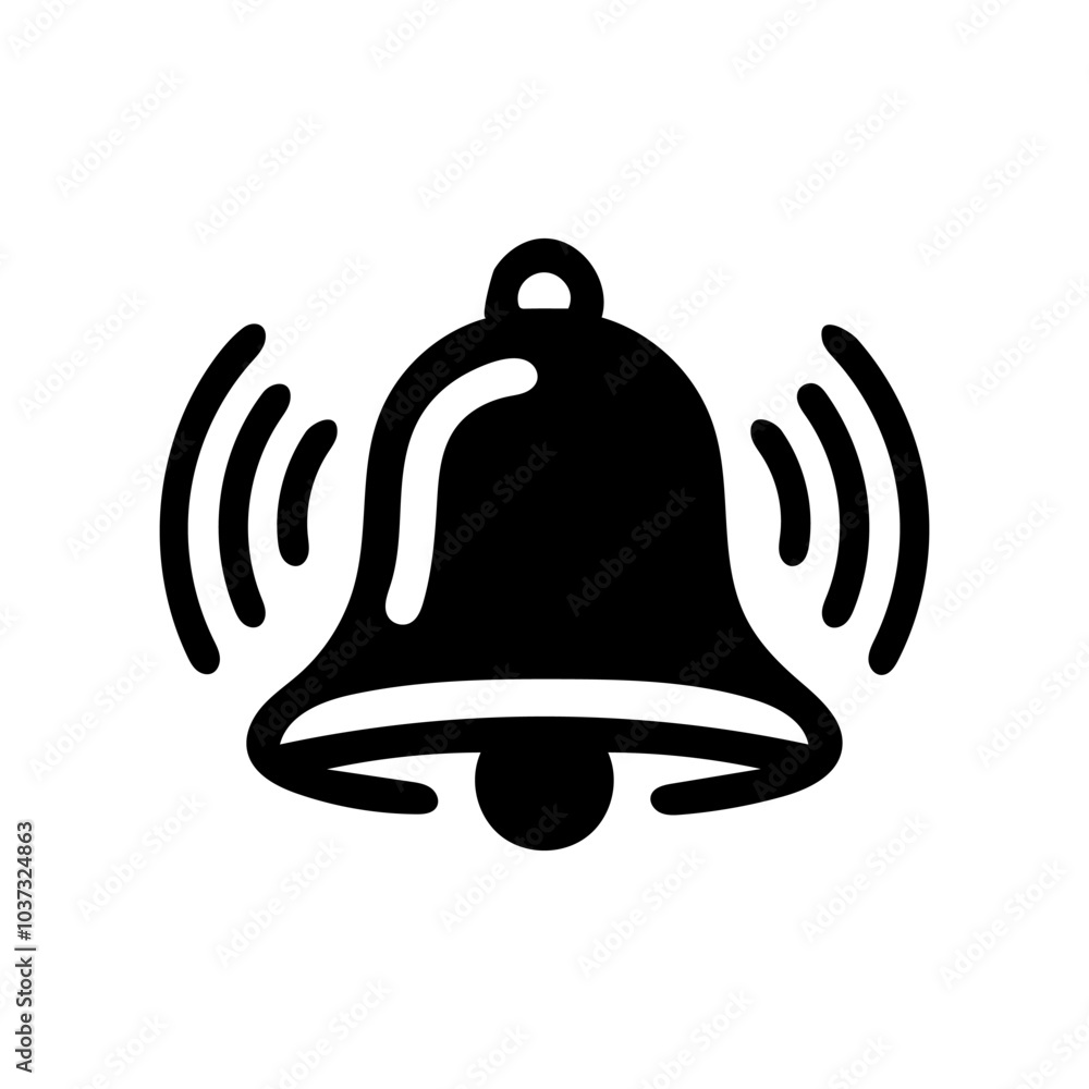 Fototapeta premium Bell Notification Icon Alert Symbol Message or Reminder Alert Design
