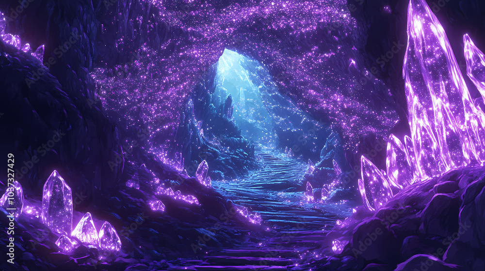 Crystal caverns caves with walls made entirely of glow anime. crystal cavern. illustration. Crystal Caverns. Illustration Crystal caverns caves with walls made entirely of glow anime. crystal cavern. illustration. Crystal Caverns. Illustration