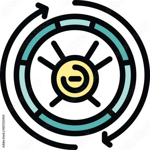 This icon represents the immune system defending against viruses through antibodies