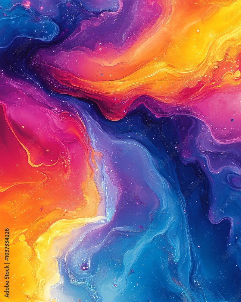 Fototapeta premium colorful watercolor fluid art background