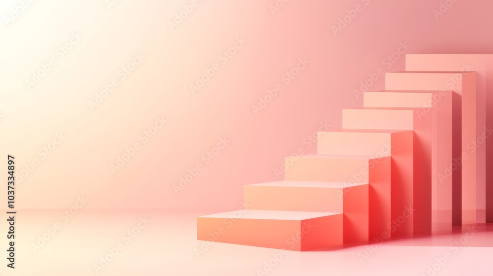 Abstract Steps in Soft Pink Color Palette Abstract Steps in Soft Pink Color Palette