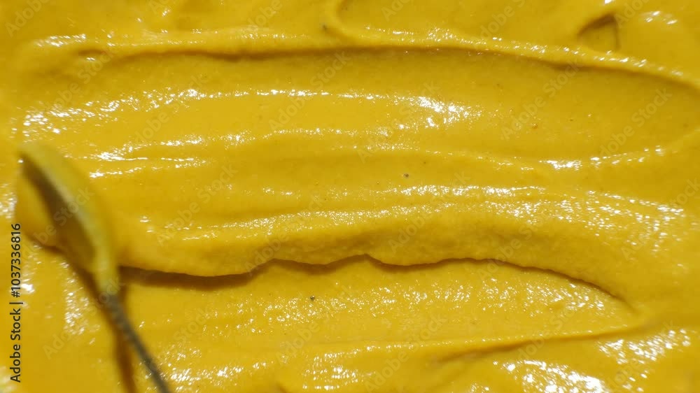 Macro Texture Mustard Sauce, Natural Traditional Spicy Mustard Sauce. Macro Texture Mustard Sauce, Natural Traditional Spicy Mustard Sauce.