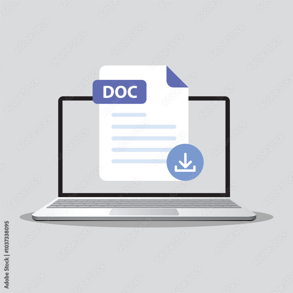 Download DOC the laptop screen label icon DOC. Download file DOC file on laptop Download DOC the laptop screen label icon DOC. Download file DOC file on laptop