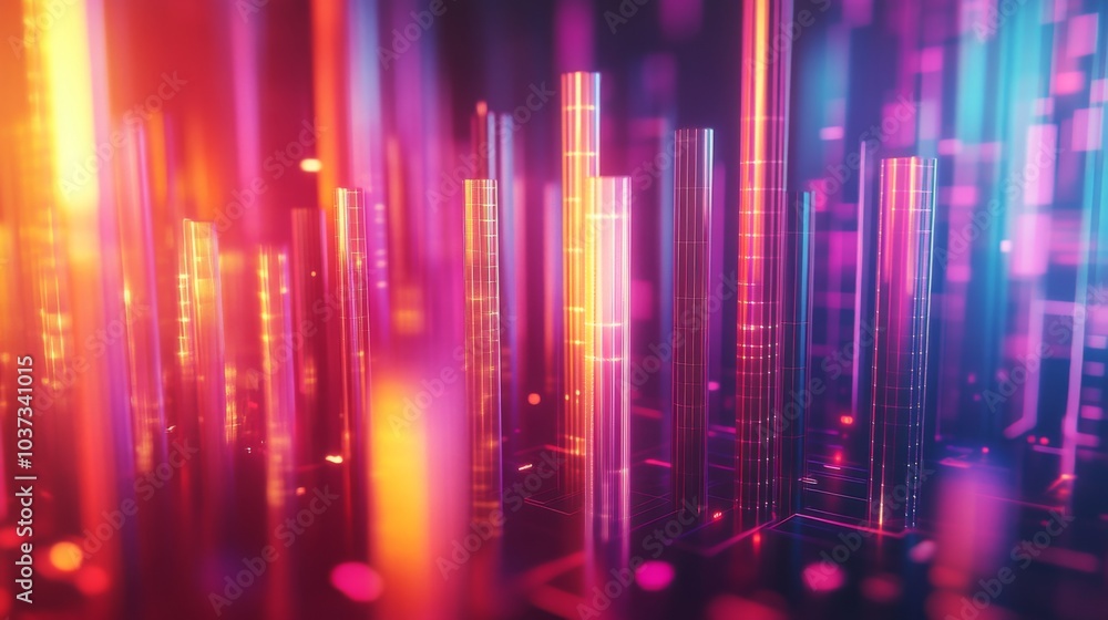 Colorful Abstract Digital Lights and Patterns Background Colorful Abstract Digital Lights and Patterns Background
