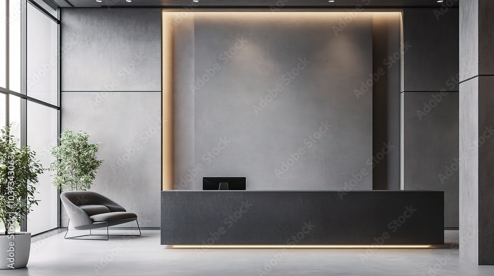 Modern Office Reception with Minimalist Design Modern Office Reception with Minimalist Design