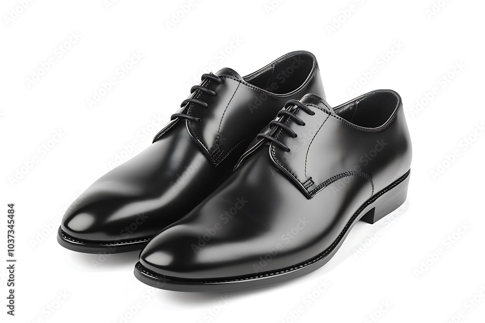 black shoes isolated on a white transparent background black shoes isolated on a white transparent background
