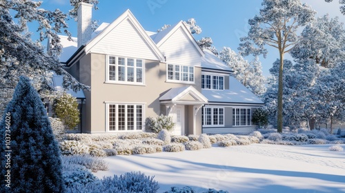 Snowy House in a Winter Wonderland