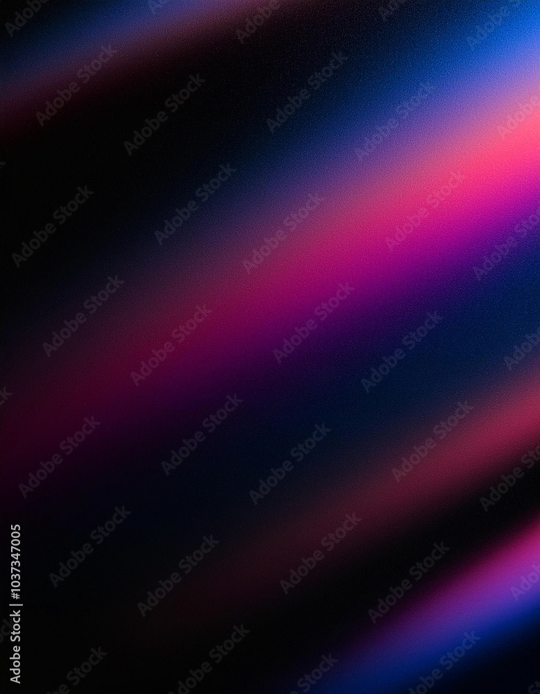 Obraz premium Dark background with diagonal neon gradient. Blues, purples, and pinks blend seamlessly. No objects present. The atmosphere is mysterious and moody.