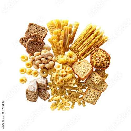 Assortment of Pasta, Bread and Noodles