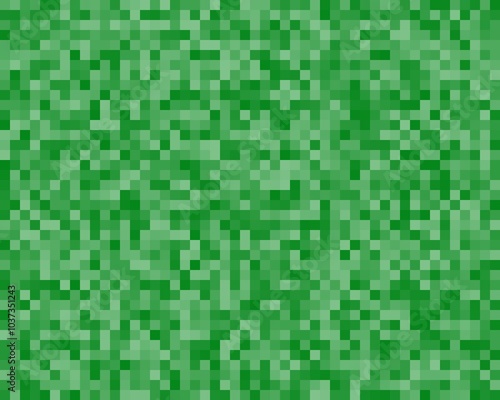 a pixelated pattern composed of various shades of green. The texture resembles a mosaic or tiled surface, perfect for nature-inspired backgrounds or abstract digital designs