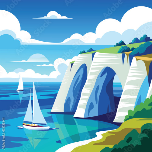 seascape with a boat