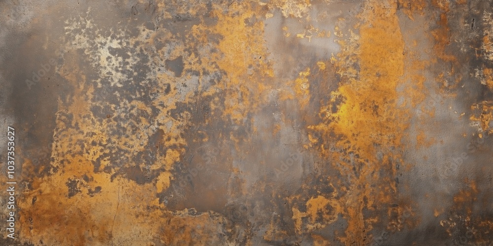 Aged steel surface with extensive rust and peeling yellow paint, showcasing a weathered and textured industrial aesthetic, perfect for grunge or vintage designs, selective focus
Aged steel surface with extensive rust and peeling yellow paint, showcasing a weathered and textured industrial aesthetic, perfect for grunge or vintage designs, selective focus