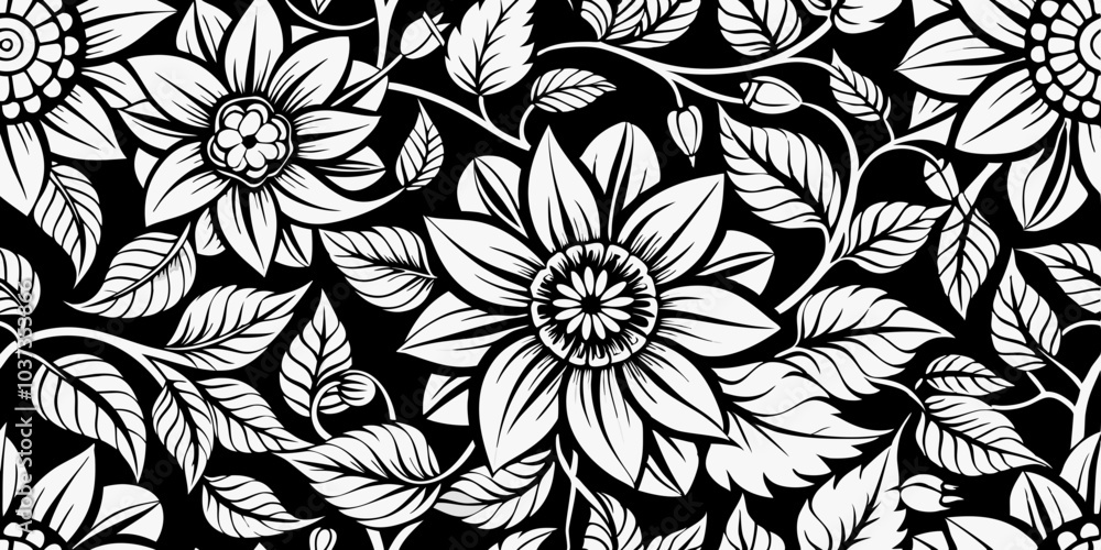 Obraz premium seamless floral pattern