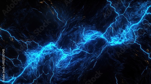 Abstract Blue Lightning