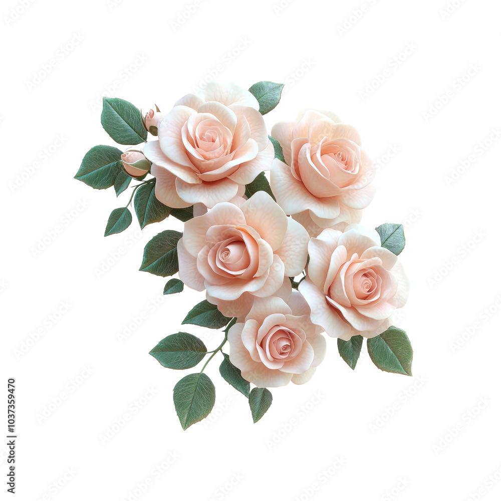 Delicate Peach Roses Bouquet Delicate Peach Roses Bouquet