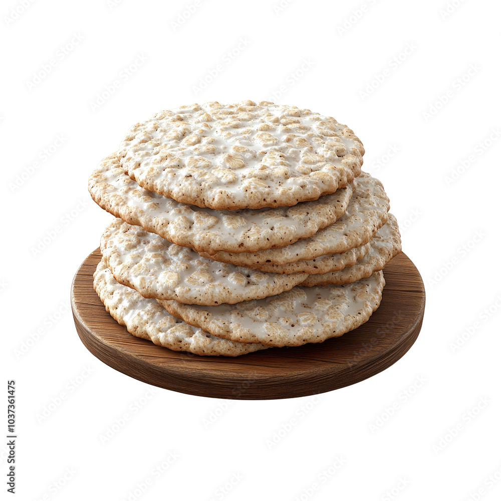 Stack of Homemade Oatmeal Cookies with Glaze Stack of Homemade Oatmeal Cookies with Glaze