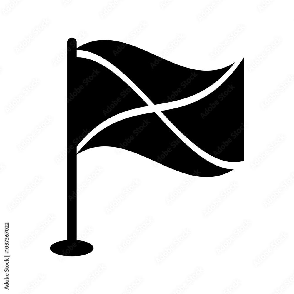 Fototapeta premium Flag Icon V2, Simple Icon Vector Design, best used for presentation, application, web and banner 